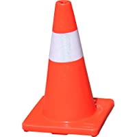 Cono naranja de señalizacion para tráfico o obras. PVC 45 cm. Reflectante (1- Cono)